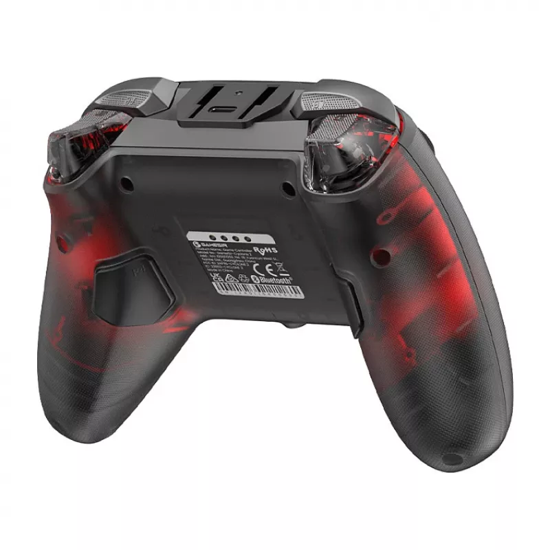 GameSir Cyclone 2 Tri-Mode bezvadu spēļu kontrolieris ar Hall Effect svirām un trigeriem, RGB apgaismojumu, programmējamām pogām, 6 asu žiroskopu, 20h bateriju - Melns
