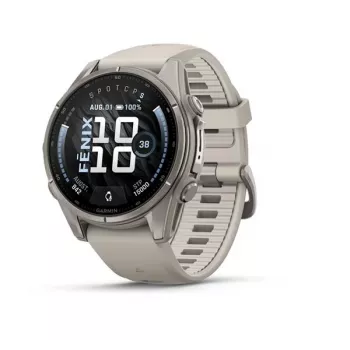 Garmin fenix 9 43 mm Titanium ar Fog Grey siksnu