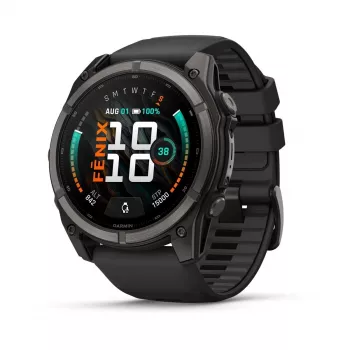 Garmin fenix 9 - 51 mm, Carbon Grey DLC titāna ar melnu silikona siksniņu 010-04763-11