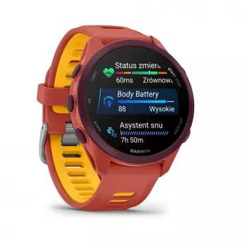Garmin Forerunner 170 Music GPS Skriešanas Pulkstenis, Ogas Krāsas Korpusā ar Sarkanrozā/Mango Siksniņu