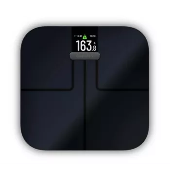 Garmin Index S2 viedie svari melni ar Wi-Fi, ķermeņa kompozīciju, 16 lietotāju profiliem