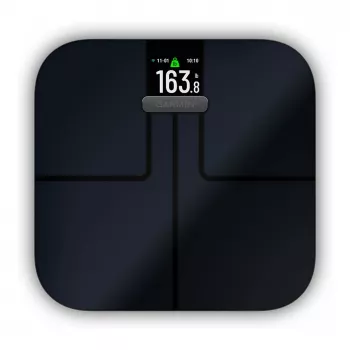Garmin Index S2 viedie svari melni ar Wi-Fi, ķermeņa kompozīciju, 16 lietotāju profiliem