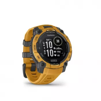 Garmin Instinct 3 Solar 45mm GPS Smartwatch Sunburst ar Sunburst/Grey siksniņu