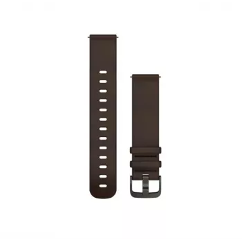 Garmin Quick Release Bands (20 mm) tumši brūna āda, sudraba aparatūra