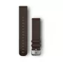 Garmin Quick Release Bands (20 mm) tumši brūna āda, sudraba aparatūra