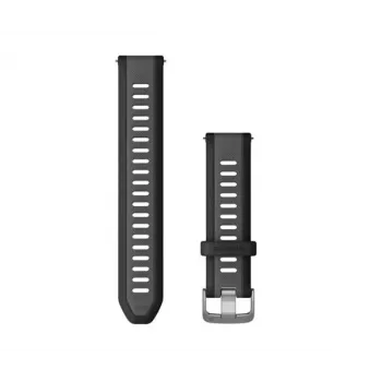 Garmin Quick Release silikona pulksteņa siksniņa 20mm Melna/Slate Grey 010-11251-AG