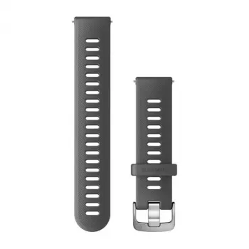 Garmin ātri noņemama silikona pulksteņa siksniņa 20mm - pelēka (010-11251-9S) Venu, Forerunner 245/55/645