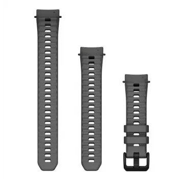 Garmin QuickFit 20 mm silikona pulksteņa siksniņa Charcoal krāsā Instinct E 40 mm un saderīgiem modeļiem