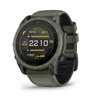 Garmin tactix 8 AMOLED viedpulkstenis 51 mm Cerakote ar Applied Ballistics Ultralight kalkulatoru, olīvzaļš