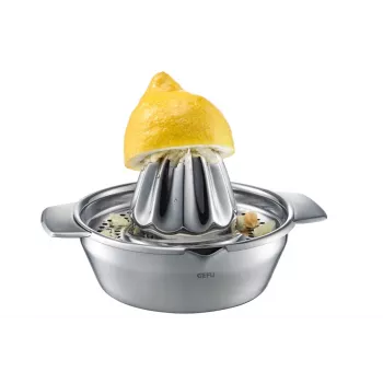 GEFU citrusaugļu spiede LEMON elektriskā citrusaugļu prese 100 W matēts nerūsējošais tērauds