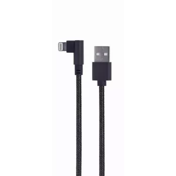 GEMBIRD leņķveida pīts USB-A uz 8-pin Lightning kabelis 0,2 m melns