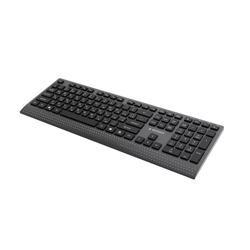 Gembird KB-MCH-06-CYRL slaids vadu multivides tastatūra ar Type-C adapteri, kirilicas izkārtojums, melna