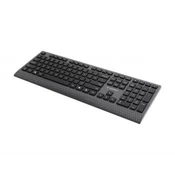 Gembird KB-MCH-06 Slim vadu multimediju tastatūra ar USB-C adapteri, ASV izkārtojums, melna