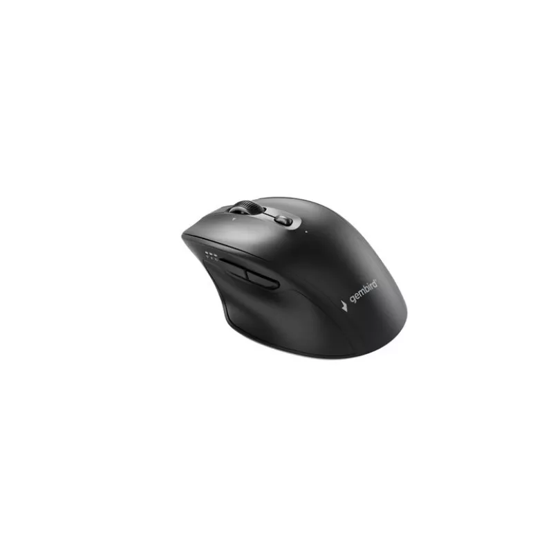 Gembird MUSW2-6B-02 Divu režīmu bezvadu pele (2.4G + BT), 2400 DPI, 6 pogu, Melna