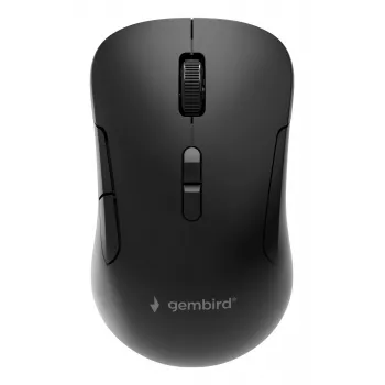 Gembird MUSW2-7B-01 Divrežīmu bezvadu pele (2.4G + Bluetooth), 1600 DPI, 7 pogu, melna