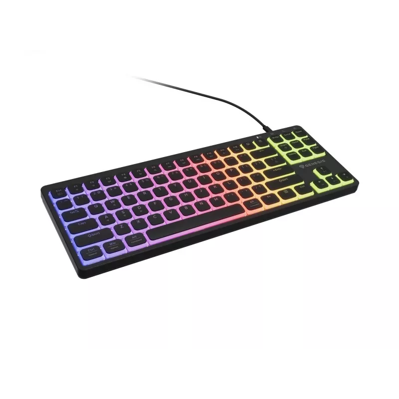 GENESIS Thor 430 TKL mehāniskā spēļu tastatūra, RGB fona apgaismojums, US izkārtojums, melna
