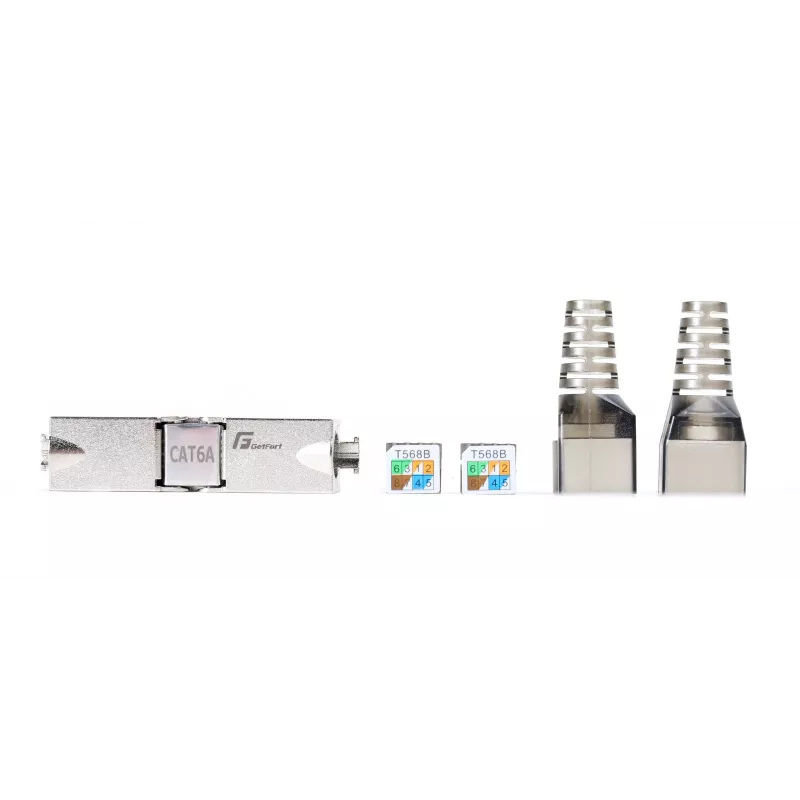 GETFORT 58460 CAT.6A bezinstrumentu ekranēts RJ45 keystone ligzdas modulis