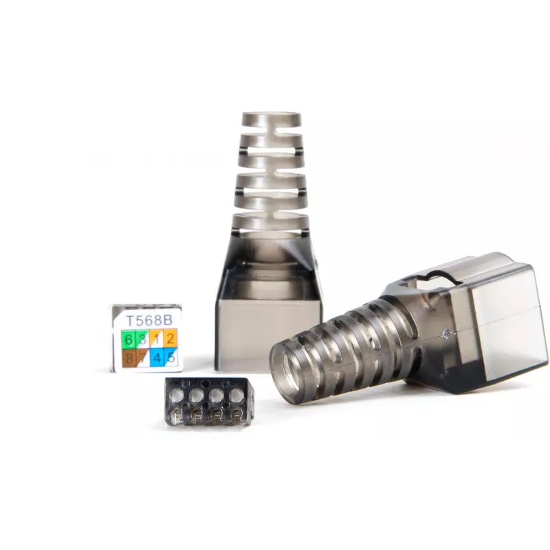 GETFORT 58460 CAT.6A bezinstrumentu ekranēts RJ45 keystone ligzdas modulis