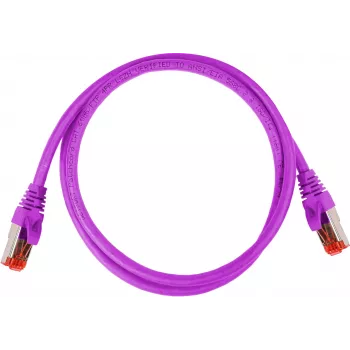 GETFORT Cat.6A S/FTP LSOH ielāpu kabelis 0.5m violets
