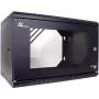 GETFORT ECO v3 19 inch 6U sienas skapis ar rūdīta stikla durvīm, 520x450 mm, melns