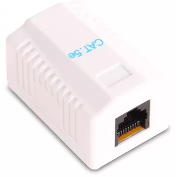 GETFORT GF-1G5EFTP ekranēts virsmas montāžas RJ45 Cat.5e modulis, balts