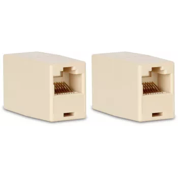 GETFORT GF-2G5E-BL-UTP RJ45 Cat.5e iekšējais savienotājs sievišķais-sievišķais UTP gaiši pelēks