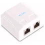 GETFORT GF-2G5EUTP virsmas montāžas dubultā RJ45 Cat.5e UTP tīkla kontaktligzda, balta