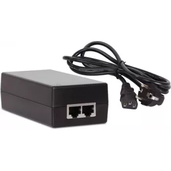GETFORT GF-48D1000 48W pasīvais PoE injektors, 100-240V AC uz 48V DC, 10/100 Mbps, 2x RJ45, saderīgs ar IEEE 802.3af/at