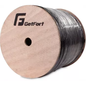 GETFORT GF-DAC-12J āra bruņotais optiskais kabelis, 12 šķiedras, vienmodas OS2 G.652D, 1m, tiešai ierakšanai, melns