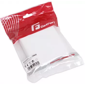 GETFORT GF-FO2P FTTH optiskās šķiedras abonenta kontaktligzda ar SC/APC un LC/APC adapteriem, 2 portu sienas kārba, vienmodu, balta
