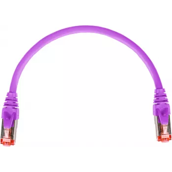 GETFORT GF-PC6ASFTP-0.25V Cat.6A S/FTP LSOH ielāpu kabelis 0.25m violets