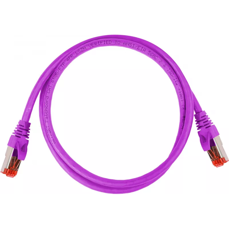 GETFORT Cat.6A S/FTP LSOH komutācijas kabelis 1 m violets