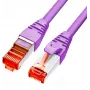 GETFORT Cat.6A S/FTP LSOH komutācijas kabelis 1 m violets