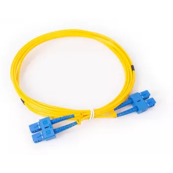 GETFORT GF-SUSUD2 vienmodu dupleksā optiskā šķiedras pārvienojuma aukla SC/UPC–SC/UPC, 2 m, dzeltena