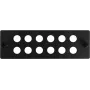 GETFORT Keystone F-Type Female–Female Coax RF Adapter Modulis, 75 Ohm, Melns, bez instrumentu iespraužams