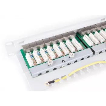 GETFORT PGF-6FTP24-B6-G ielāpu panelis FTP CAT.6 24 portu pelēks 1U statīva montāža