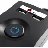 GETFORT Surge Protector Power Strip 5P-1.5M-B-USB, 5 Rozetes, 2 USB, 1.5m, Melns