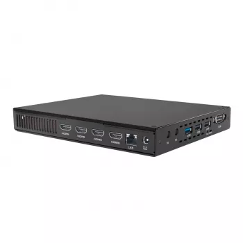 Giada D614-U1 Intel Core 5 120U bezventilatoru grāmatas izmēra signālu atskaņotājs ar četru 4K displeju atbalstu