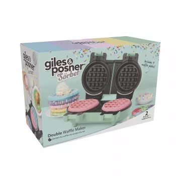Giles & Posner EK5922GSGRVDE Divu Vafeļu Panna - 1200W, Nenoturošs, Melns/Sudrabs