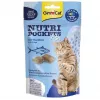 GimCat Nutri Pockets Fish with Salmon 60g – Kraukšķīgi kaķu našķi ar krēmīgu pildījumu ādai un kažokam