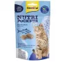 GimCat Nutri Pockets Fish with Salmon 60g – Kraukšķīgi kaķu našķi ar krēmīgu pildījumu ādai un kažokam