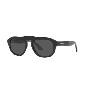 GIORGIO ARMANI MAN AR8173-500187 Taisnstūra saulesbrilles Melnas/Pelēkas 52mm