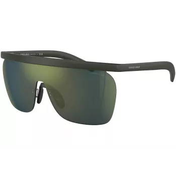 GIORGIO ARMANI Saulesbrilles AR8169-59606R Vīriešu Kvadrātveida Matēti Melnas Polarizētas