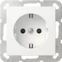 Gira 418327 SCHUKO kontaktligzda ar SafetyPlus, skrūvju spailēm, System 55, tīri balta matēta