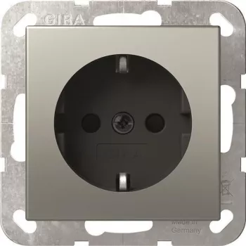 Gira 4188600 SCHUKO System 55 nerūsējošā tērauda kontaktligzdas ievietne