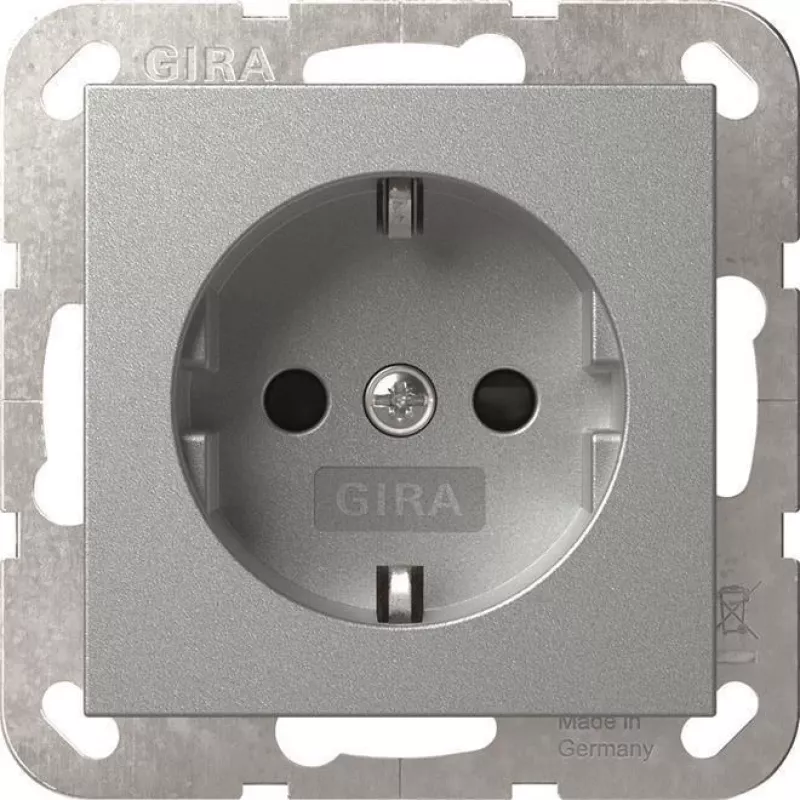 GIRA 445326 SCHUKO kontaktligzda SH System 55 F Alu
