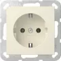 Gira 446601 SCHUKO kontaktligzda, iekšējai montāžai, bez spailēm, System 55, krēmbalta, spīdīga