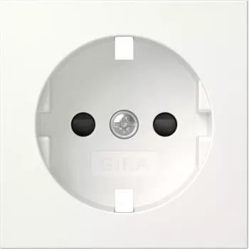 Gira 492103 vāciņš SCHUKO kontaktligzdai ar atlokāmu vāku, System 55, tīri balts