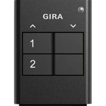 GIRA 535210 bezvadu rokas raidītājs System 3000, 2 kanālu RF, ar bateriju, balts