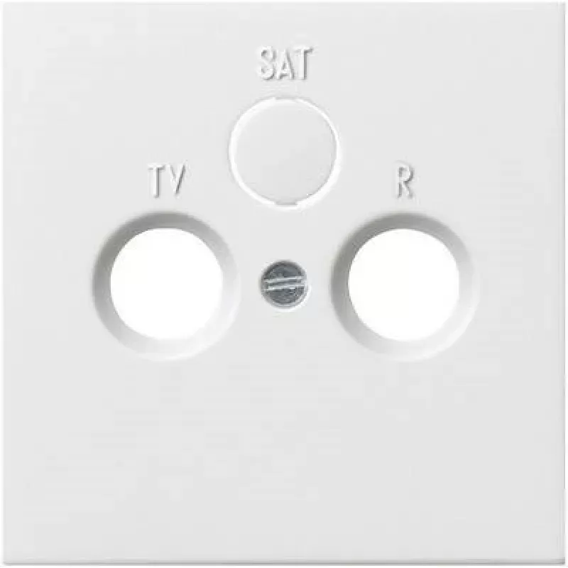 Gira TV, radio un SAT kontaktligzdas pārsega plāksne, Flächenschalter dizains, tīri balta 0869112